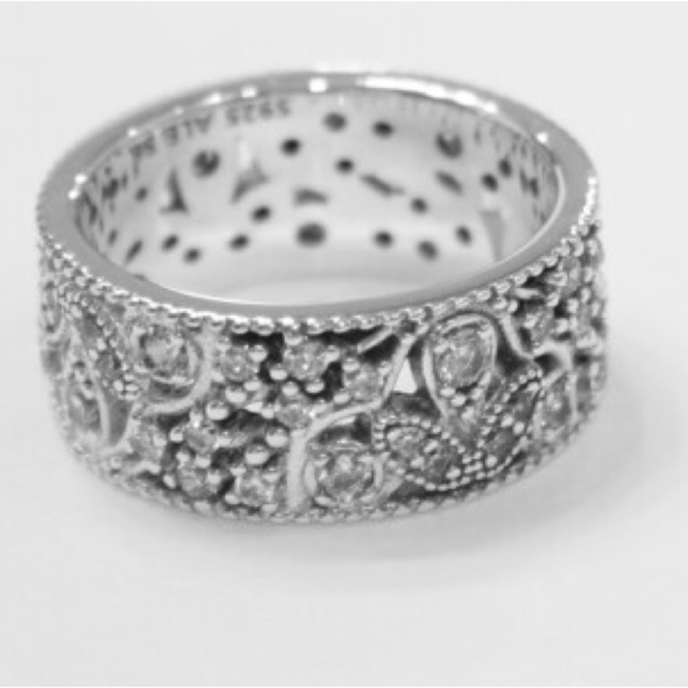SOLD - Pandora Shimmering Leaves Ring
